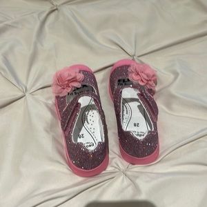 New never worn Pediped Mary Jane Pink Glitter Size 28
